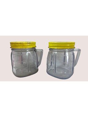 Osterizer Liquifier-Blender Containers w Covers 8 oz size Vintage
